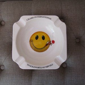 CI Smiley Ceramic Ashtray